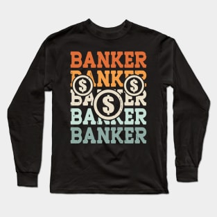 Funny Loan Officer Retro Vintage I'm a Banker Long Sleeve T-Shirt